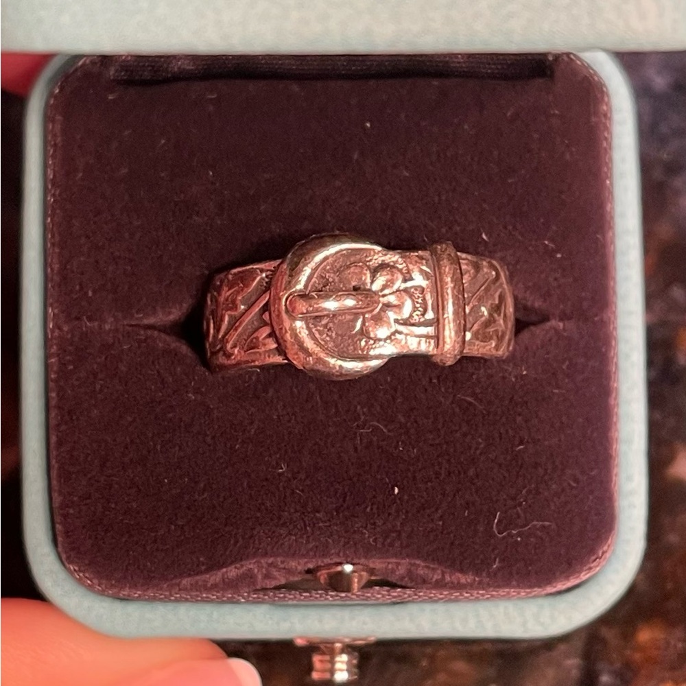James Avery Silver Buckle Design Ring